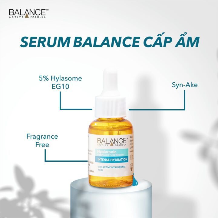 Serum Dưỡng Ẩm, Giảm Tiết Dầu Nhờn Balance Active Formula Hyaluronic Deep Moisturizing