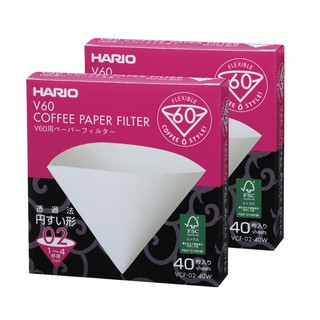 Combo 2 Giấy lọc cà phê Hario V60 2-40 tờ, hàng nhập khẩu chính hãng Nhật/ Hario V60 Type 2- 40 filter/ Anni Official