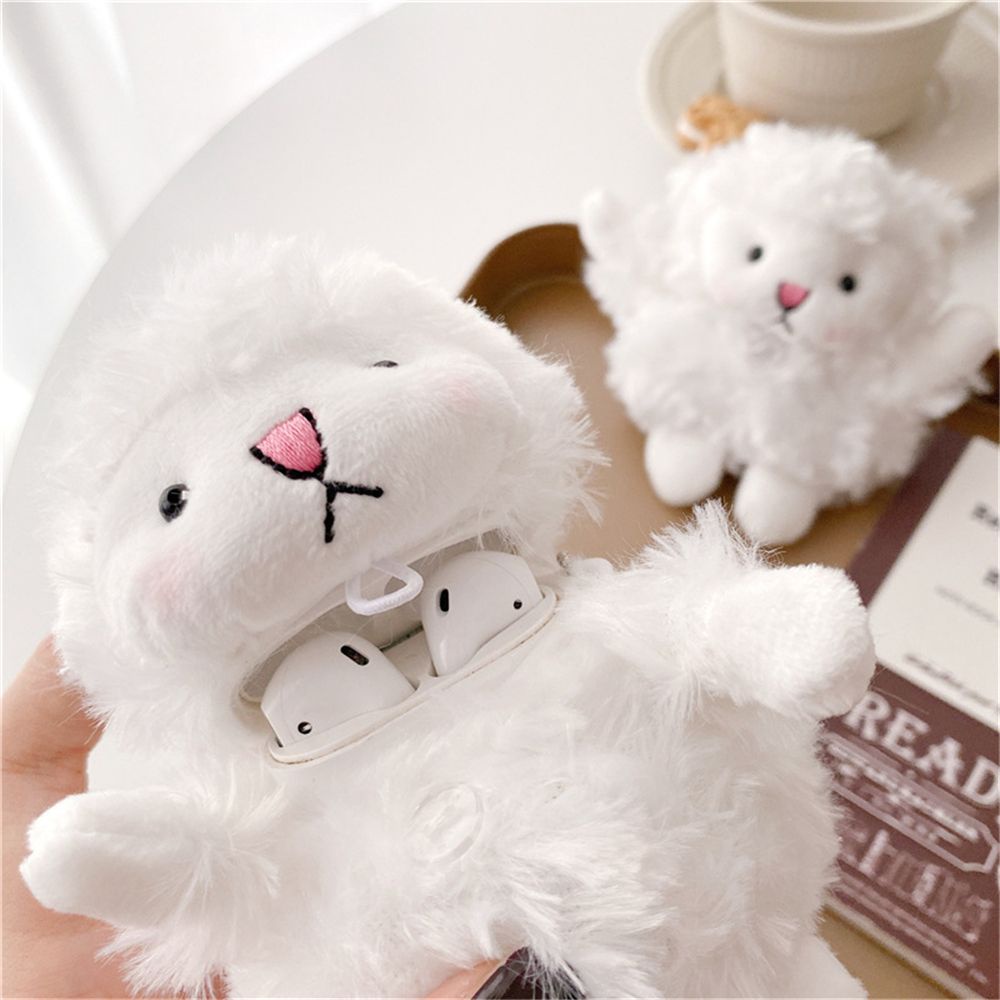 MAYSHOW Soft Case Warm Hands Plush Cover Accessories Shell Earphone Protective Sheep