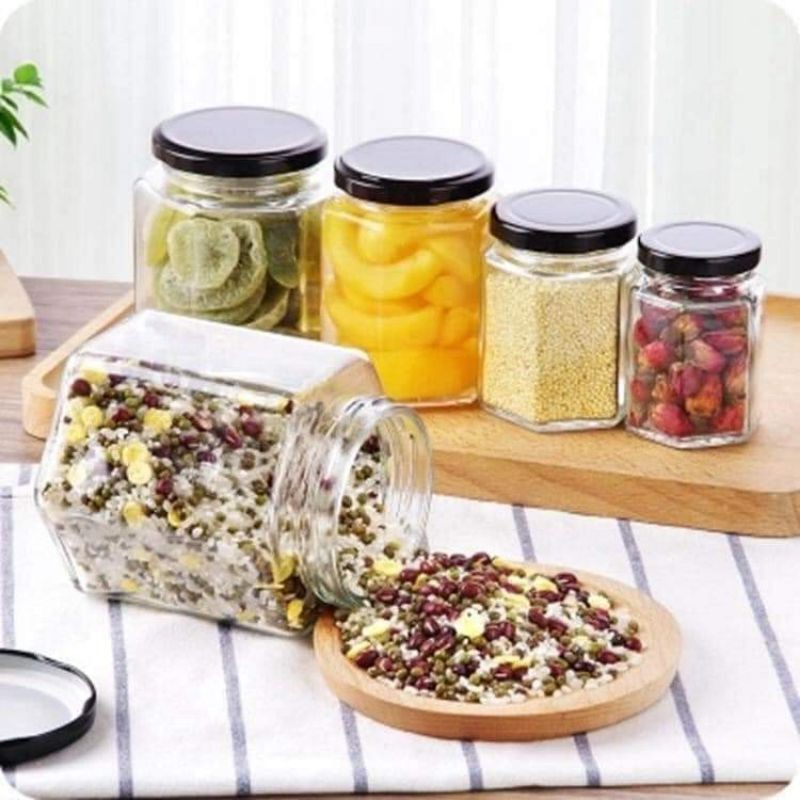 HŨ THỦY TINH LỤC GIÁC CÁC CỠ | BigBuy360 - bigbuy360.vn