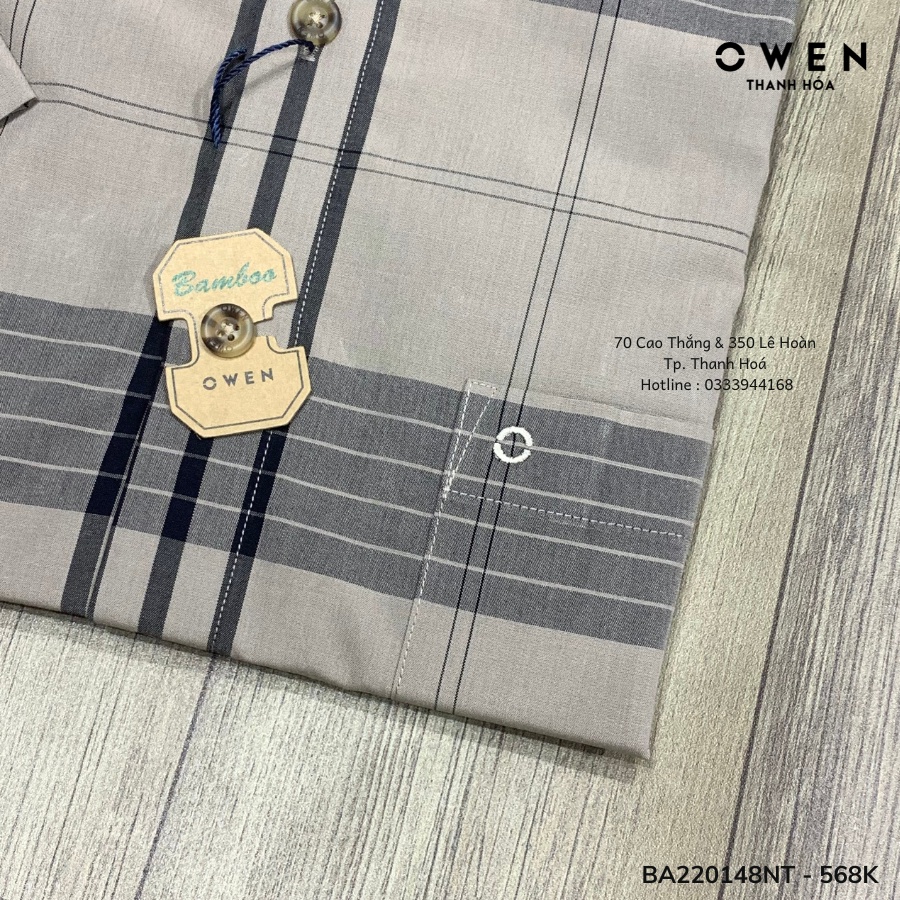 OWEN - Áo sơ mi ngắn tay Owen chính hãng - HÀNG MỚI VỀ -  BA220148NT