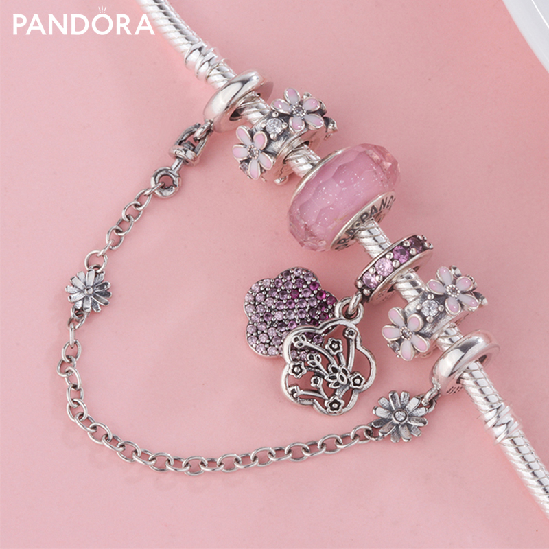 PANDORA Nhẫn Bạc 925 Khắc Chữ Dành Cho Bạn Gái