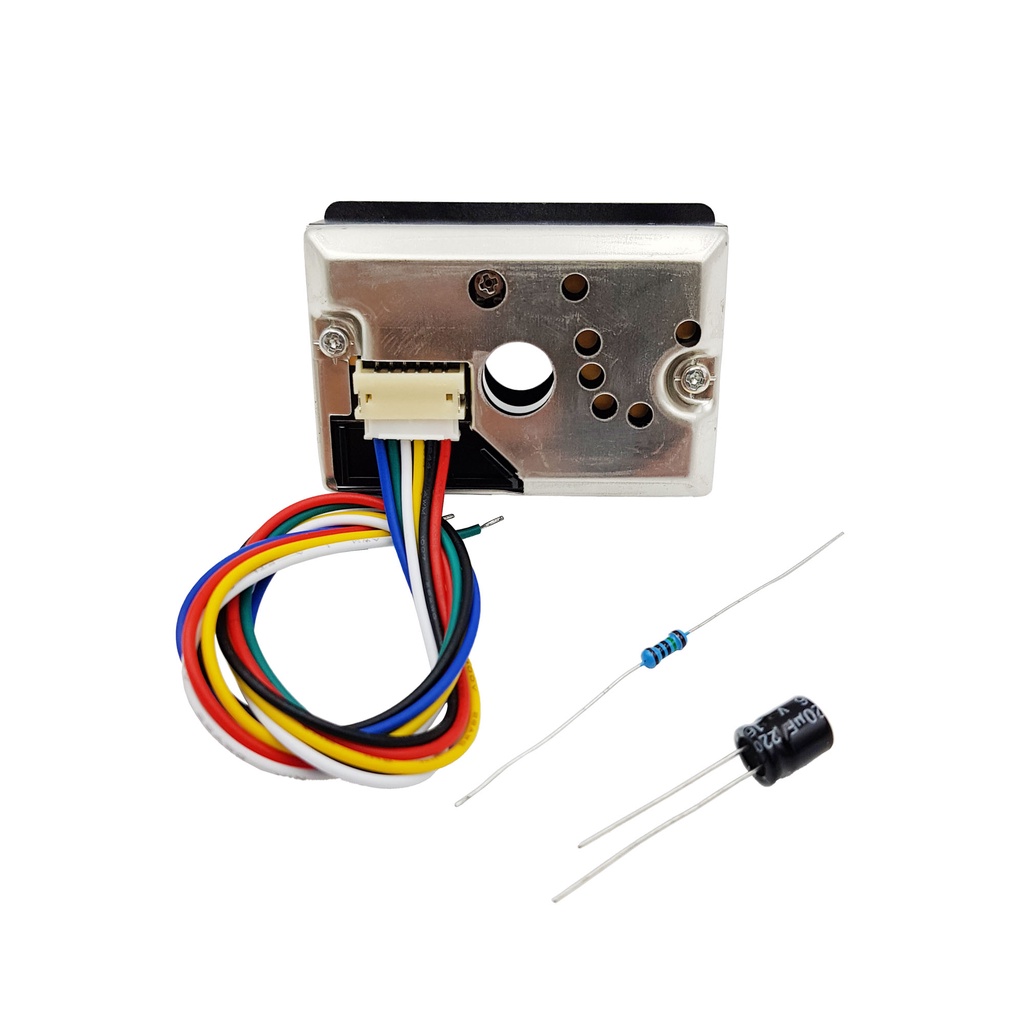 Cảm Biến Bụi GP2Y1010AU0F 5VDC sử dụng để nhận biết nồng độ bụi trong không khí sử dụng đọc tín hiệu với vi điều khiển
