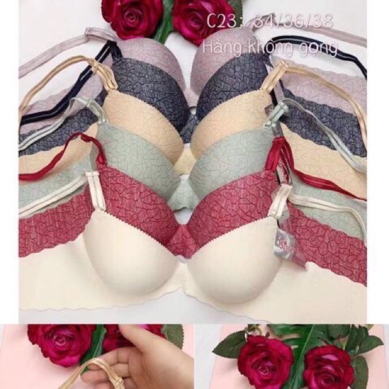 Áo Ngực Không Gọng Thái Lan Đệm Dày Nâng Ngực C23 áo đúc su aảnh thật video Shop tự quay ạ