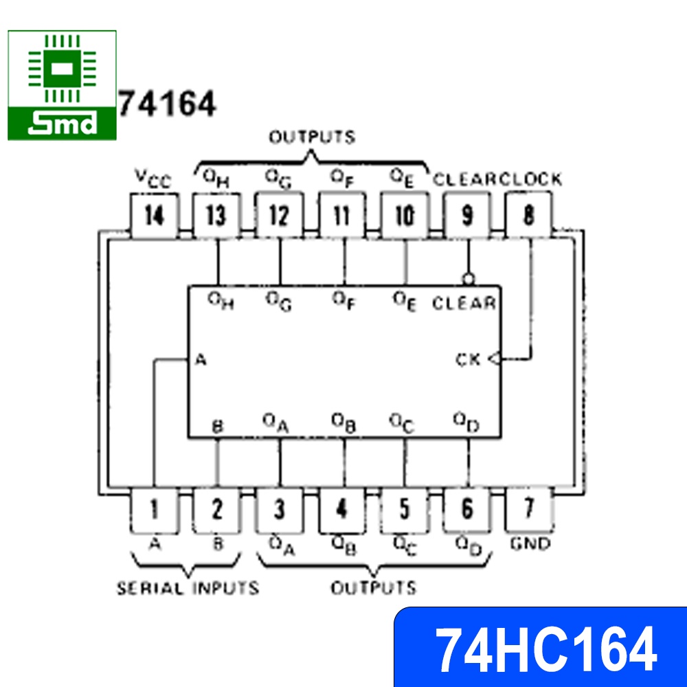 Linh kiện 74HC595 8-Bit Serial-To-Parallel Ghi dịch Shift Register DIP16 IC ghi dịch 8 bit 74hc595D 74hc595A 74164 74595