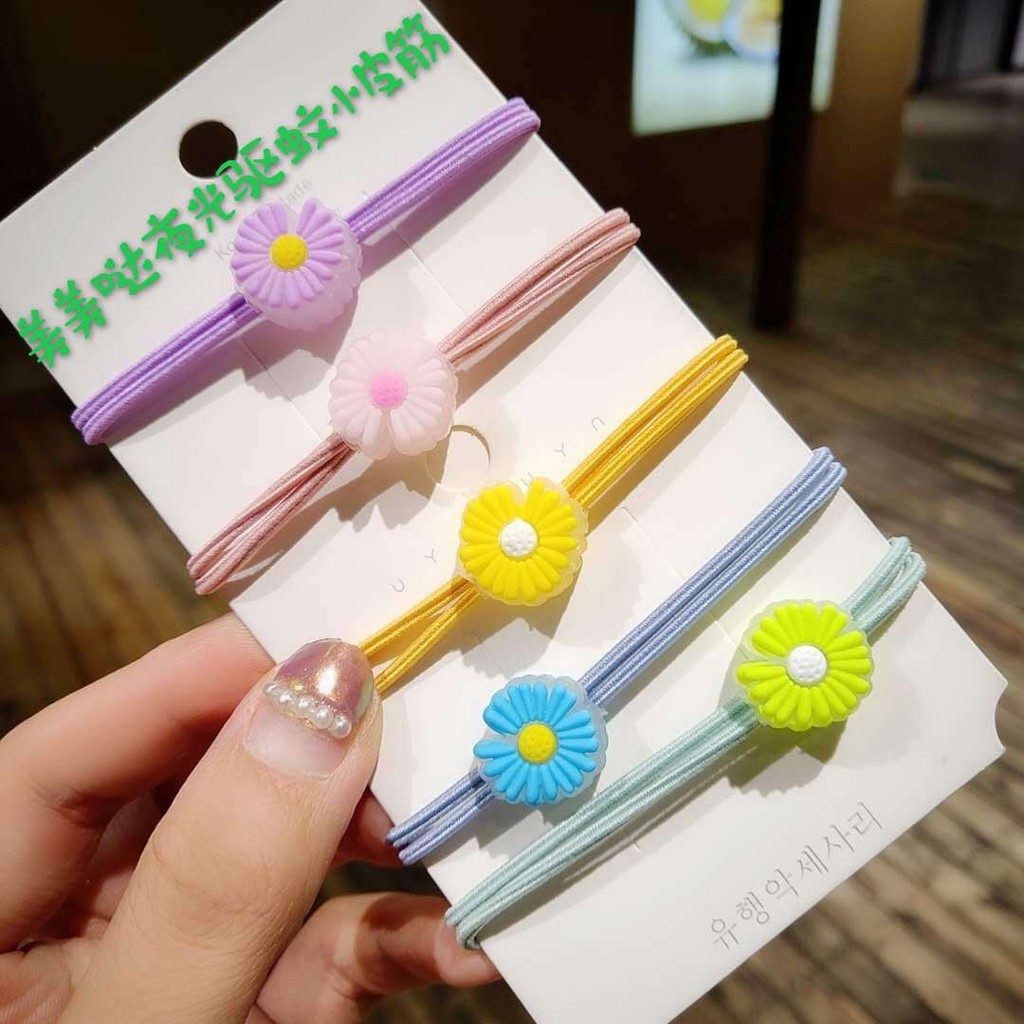 Dây Buộc Tóc Hoa Cúc Dạ Quang - Chun cột tóc độc đáo cá tính Molangshop