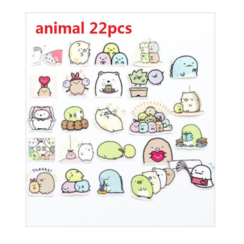 Bộ nhãn dán họa tiết hoạt hình đáng yêu chống thấm nước