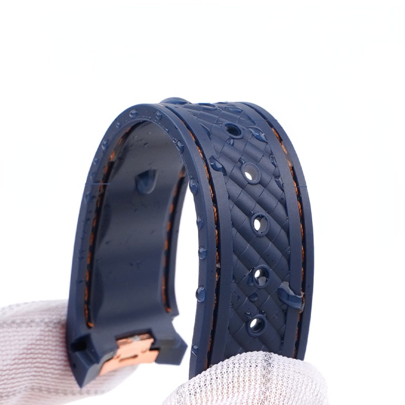 YIFILM Dây Đeo Cao Su Silicone Cho Đồng Hồ OMEGA Butterfly Flying Seahorse 150 Ocean Universe