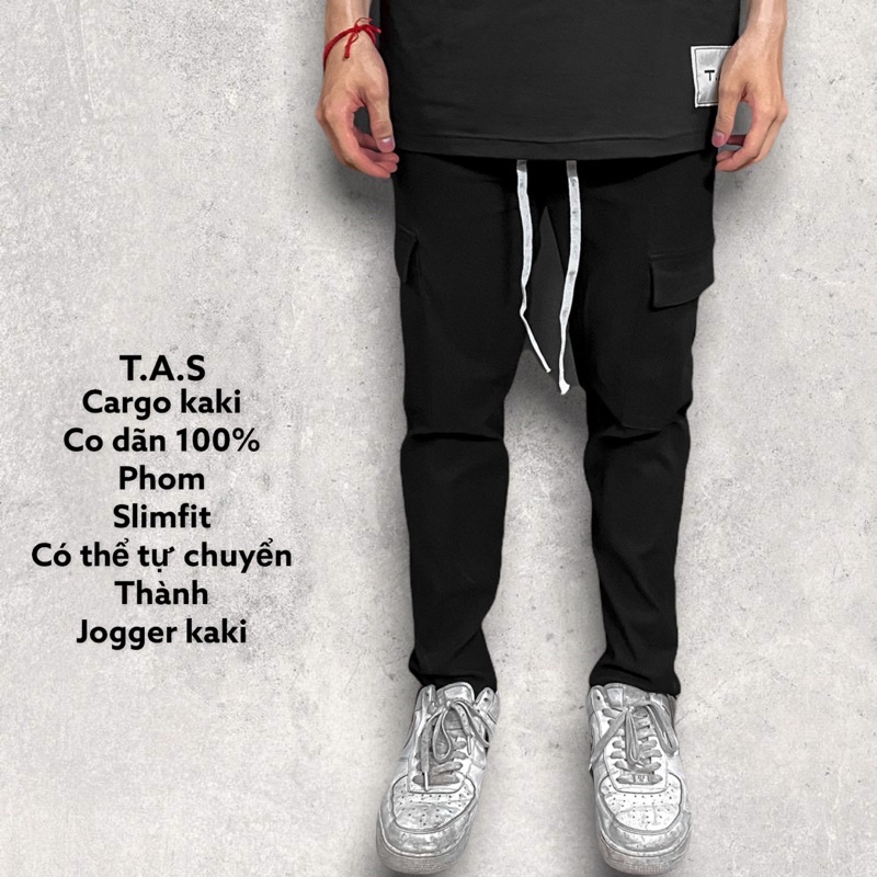 CARGO PANTS/quần kaki nam/quần cargo jogger dây rút