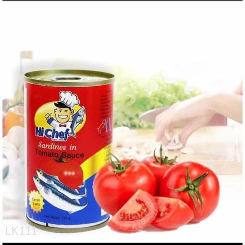 Lốc 10 hộp Cá mòi sốt cà hộp Hi Chef Thái cực ngon