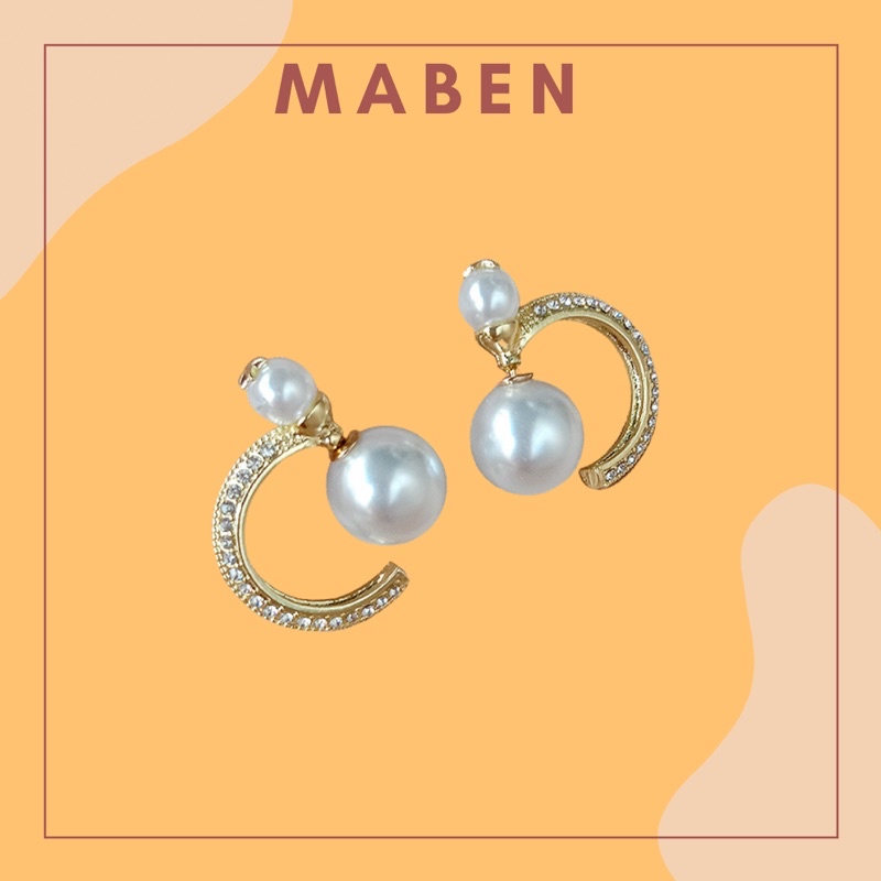 Hoa tai đính hạt cao cấp phong cách thanh lịch - Maben