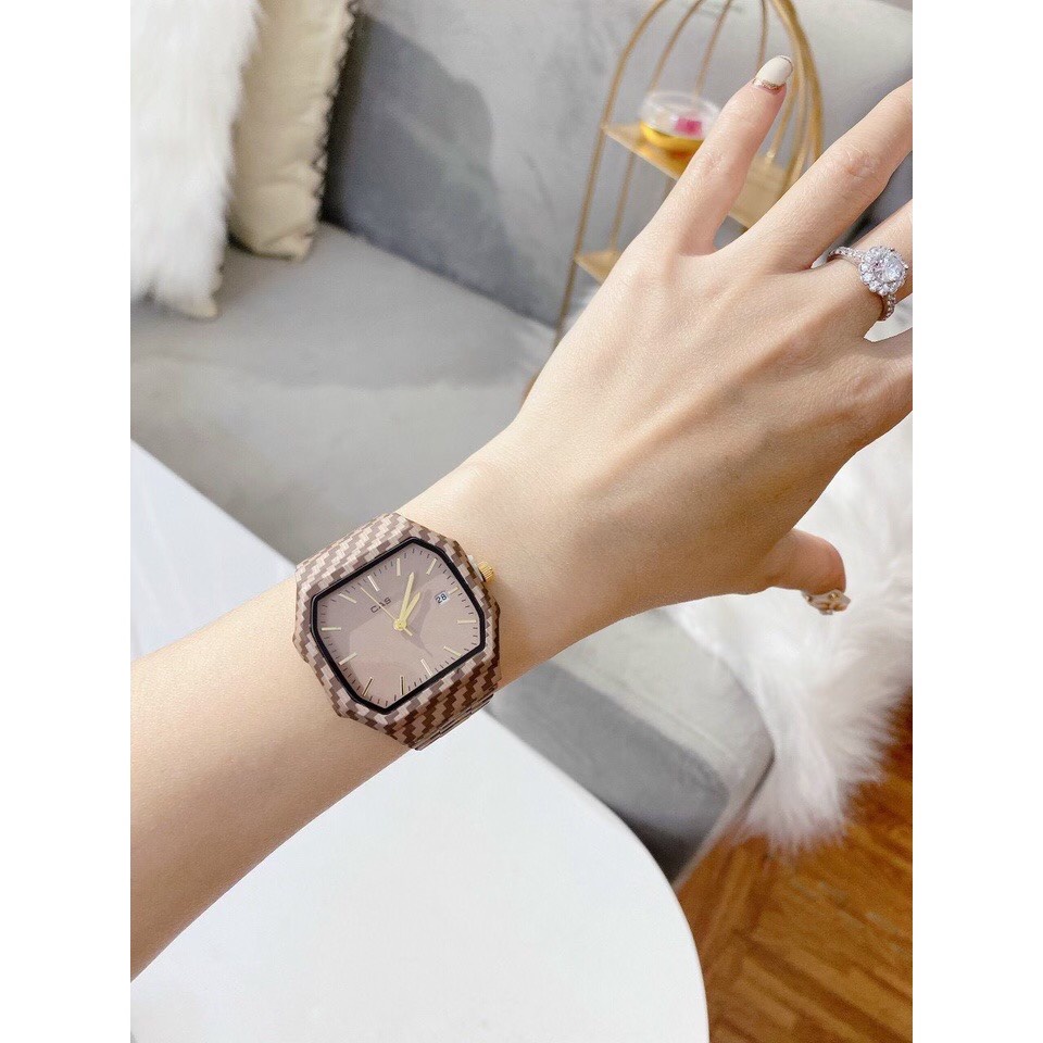 Đồng hồ nam nữ giá rẻ mặt vuông dây thép cao cấp LINH WATCH LUXURY