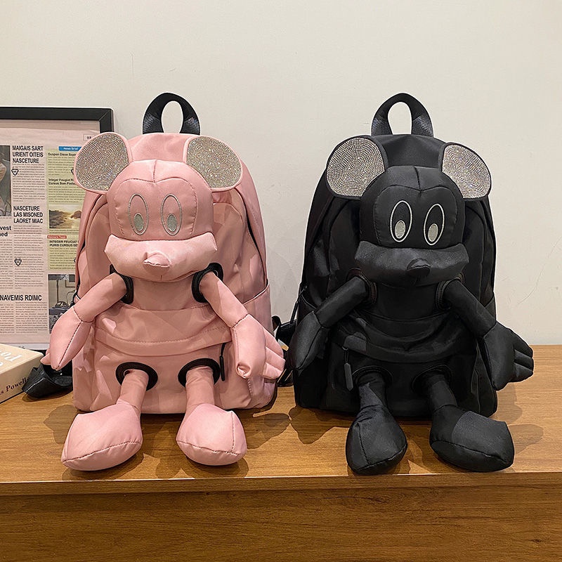 Balo Đi Học Hình Chuột Mickey Dễ Thương Phong Cách Harajuku Cho Nữ