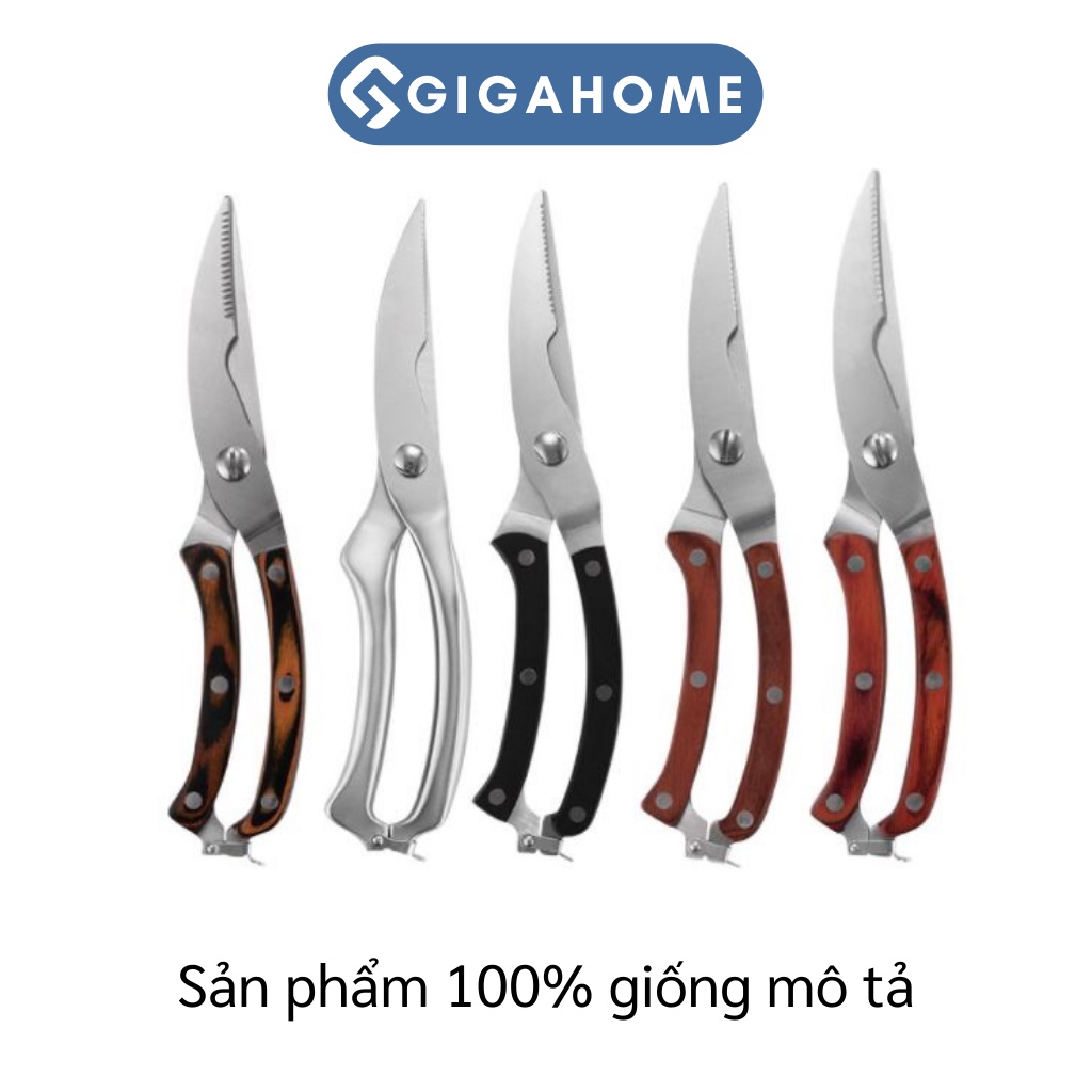 Kéo Cắt Đa Năng Chuyên Nghiệp GIGAHOME Lưỡi Cong, Có Móc Khóa Tiện Dụng 9446