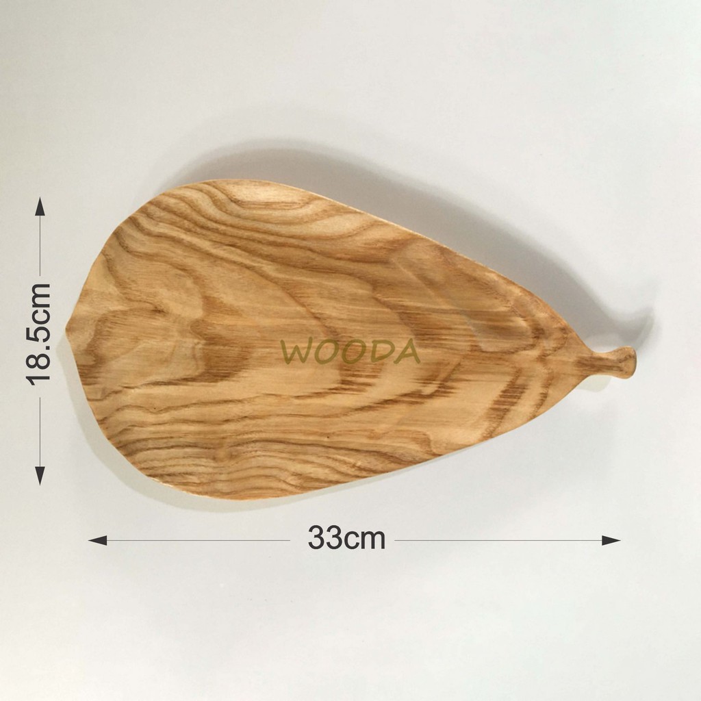 Khay Hình Chiếc Lá Bàng - Khay Gỗ Tự Nhiên Decor Độc Đáo