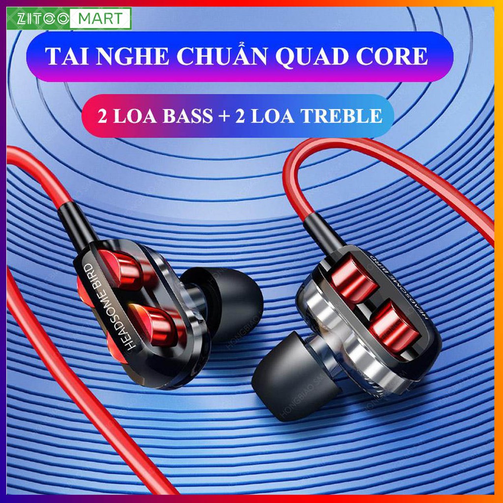 [Bản Mới Nhất] Tai Nghe Nhét Tai Siêu Bass 4 Loa LS99, Chất Âm Cực Đã, Nghe Nhạc, Xem Phim 7D, Hongbiao SM