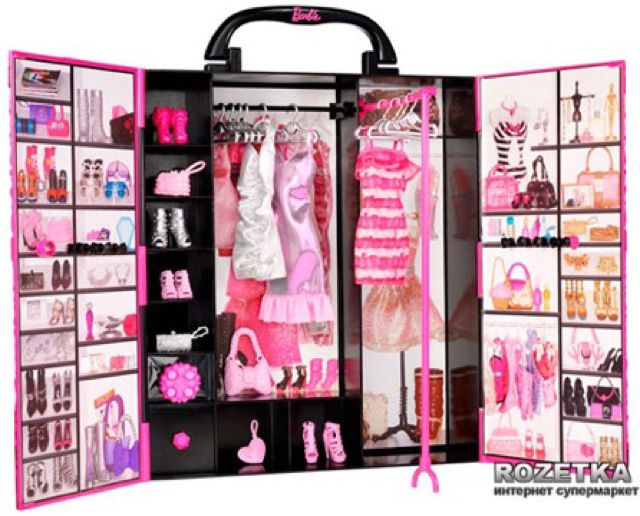 Bộ đồ chơi tủ quần áo búp bê barbie và ken