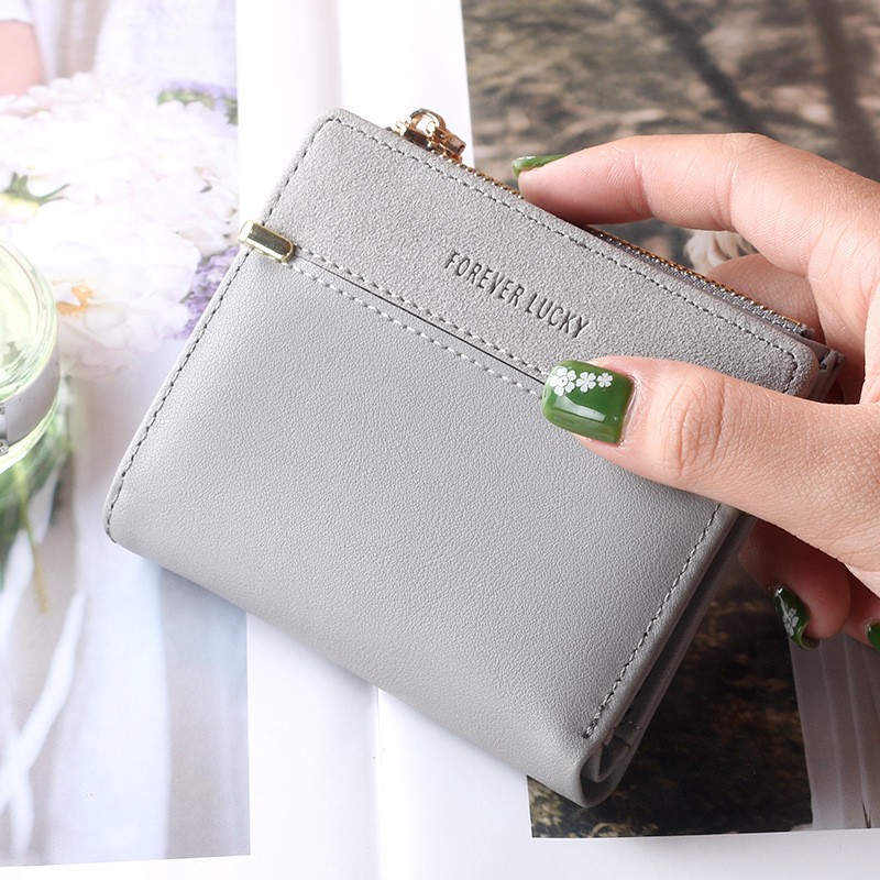 Ví nữ cầm tay mini ngắn nhiều ngăn nhỏ gọn bỏ túi cute dễ thương LUKAMO VD413 | BigBuy360 - bigbuy360.vn