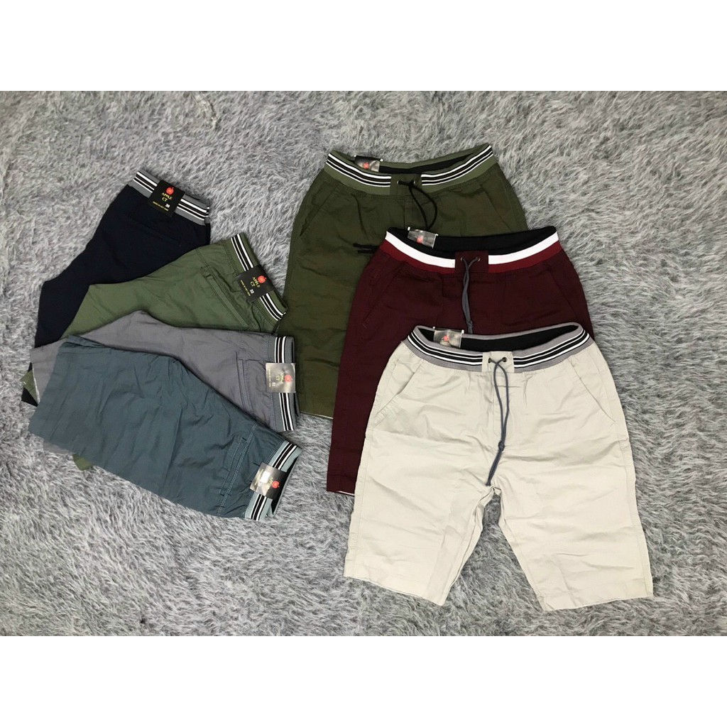 Quần lửng Nam lưng thun chất vải kaki xin sò cao cấp ,không nhăn không nhầu ,không phai màu