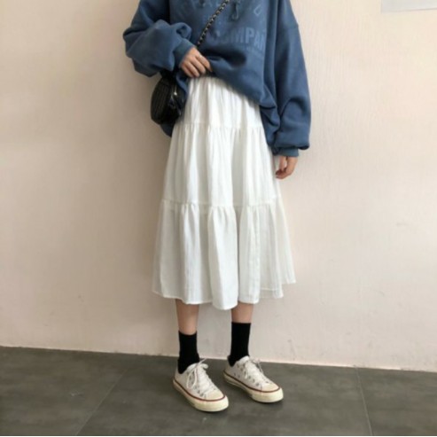 Chân váy dài, chân váy tầng voan 2 lớp ♥️ Chân váy voan 3 tầng, chân váy trắng ♥️ Chân váy ulzzang - NhimShop CV02 | BigBuy360 - bigbuy360.vn