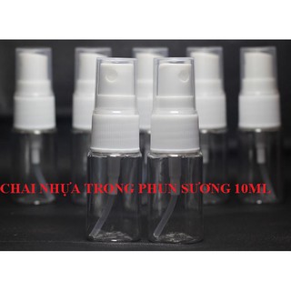 Chai Xịt Phun Sương Ấn Giọt Nắp Bật 10ml chai lọ nhựa chiết mỹ phẩm du lịch