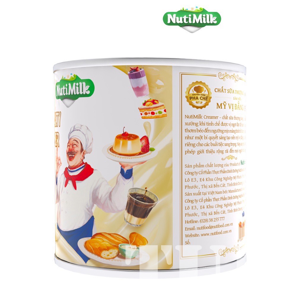 1 Lon Sữa Đặc Pha Chế Nuti Lon 380g Creamer Dùng Làm Bánh,Pha Cà Phê Đổi Mẫu Mới Lon Trắng PKPH