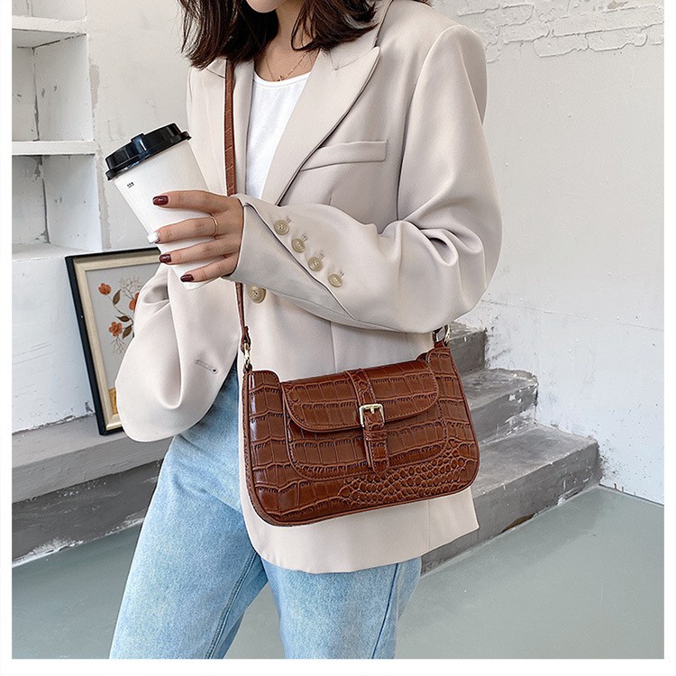 Túi xách nữ đeo chéo họa tiết vân cá sấu thời trang 2021 TX16 túi xách kẹp nách | BigBuy360 - bigbuy360.vn