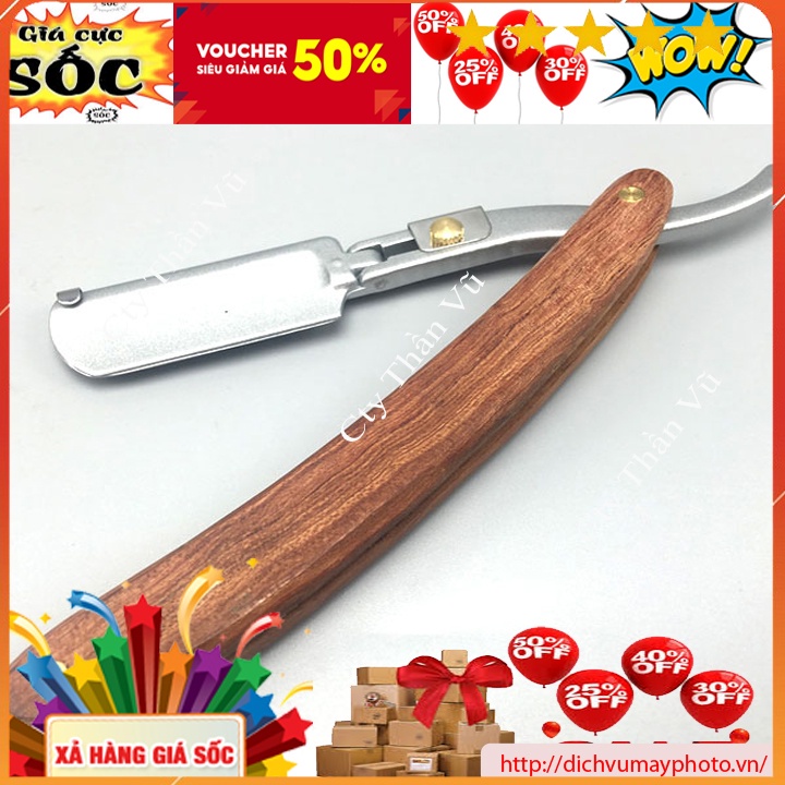 Dao cạo lông mặt cán bằng gỗ dễ cầm nhỏ gọn tiện lợi