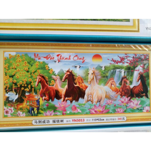 Tranh đá mã đáo thành công yn5013