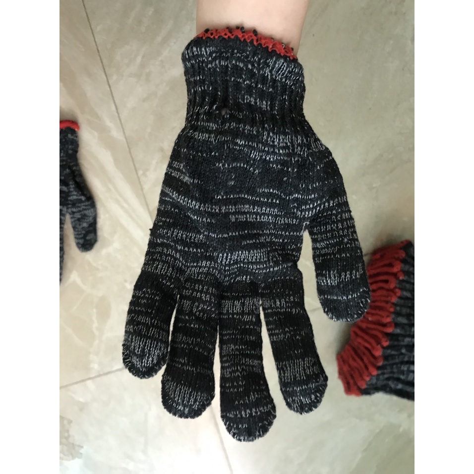 Găng tay bảo hộ lao động có phủ nhựa xanh