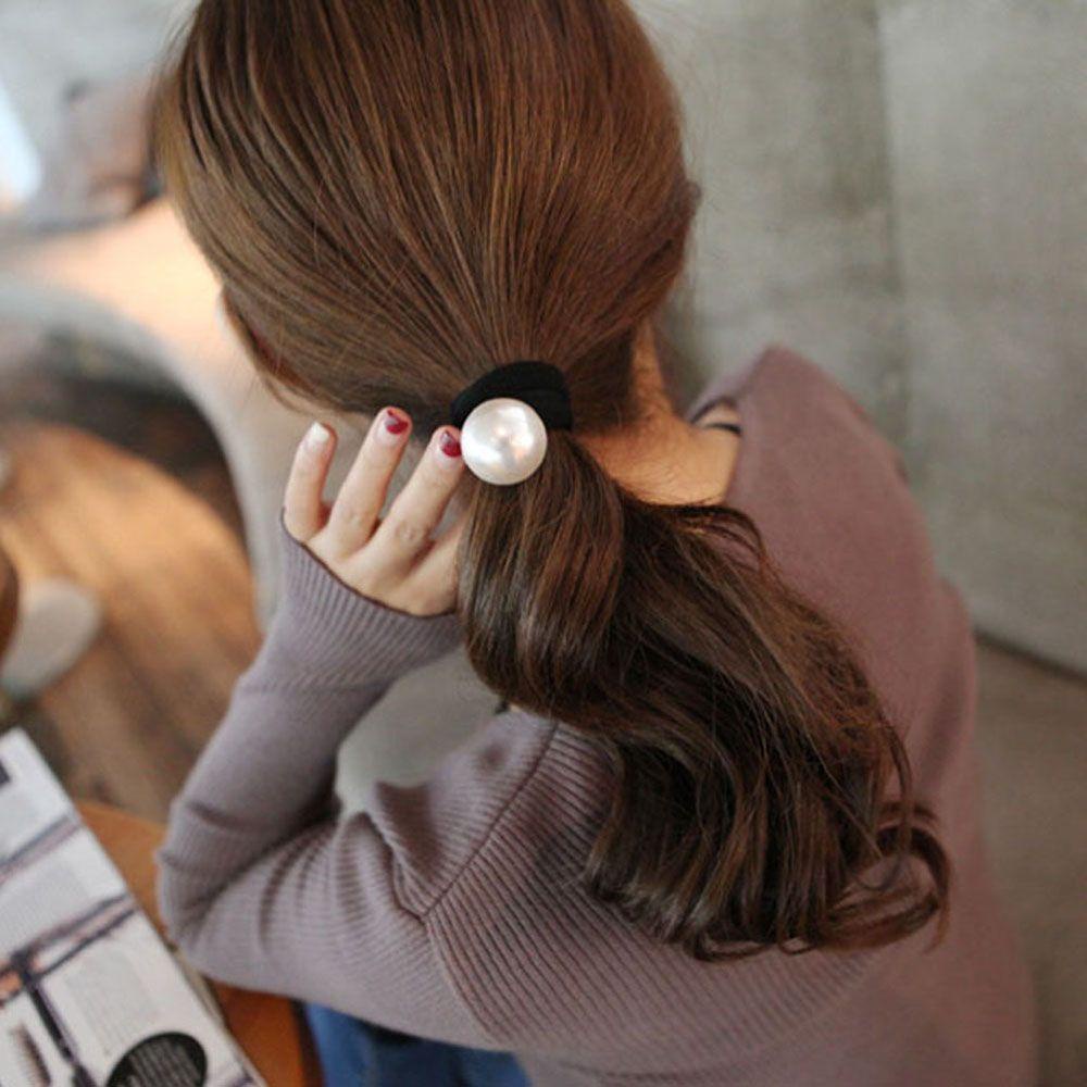 Dây Buộc Tóc Cao Su Phối Ren Ruy Băng Thời Trang Hàn Quốc Cho Nữ