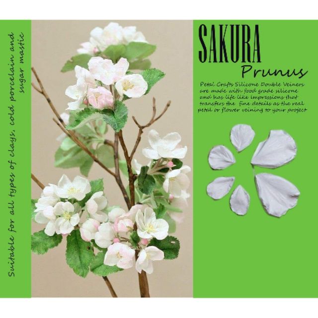 SAKURA Khuôn silicone vân hoa Đào Sakura