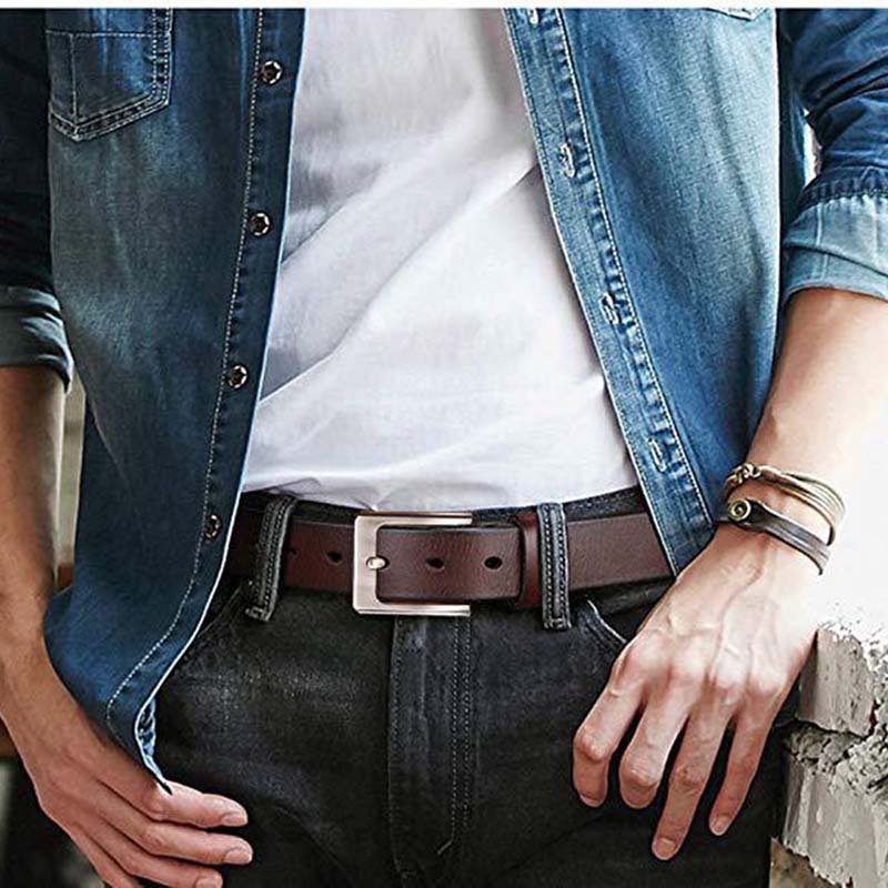 Thắt Lưng Da Thật Dáng Dài Cỡ Lớn Thời Trang Cho Nam