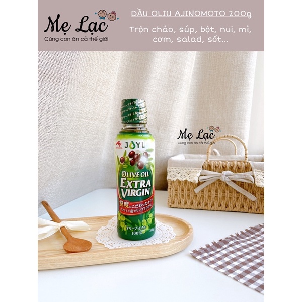 Dầu mè và dầu oliu Ajinomoto cho bé ăn dặm từ 7 tháng tuổi