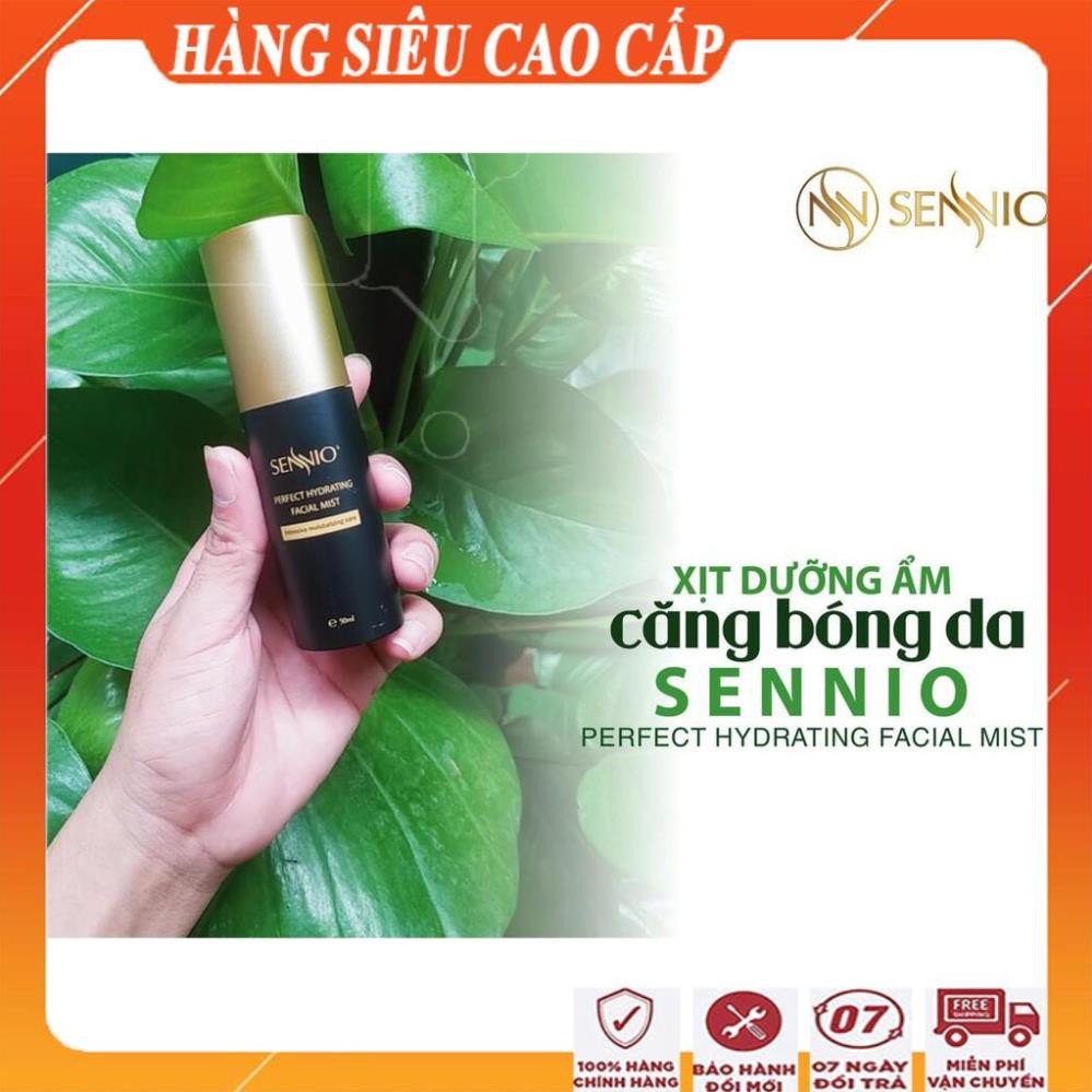 [ FreeShip - MUA 1 TẶNG 1 ] Xịt dưỡng ẩm căng bóng da sennio/ Xịt khoáng dưỡng ẩm da mặt đa năng cao cấp