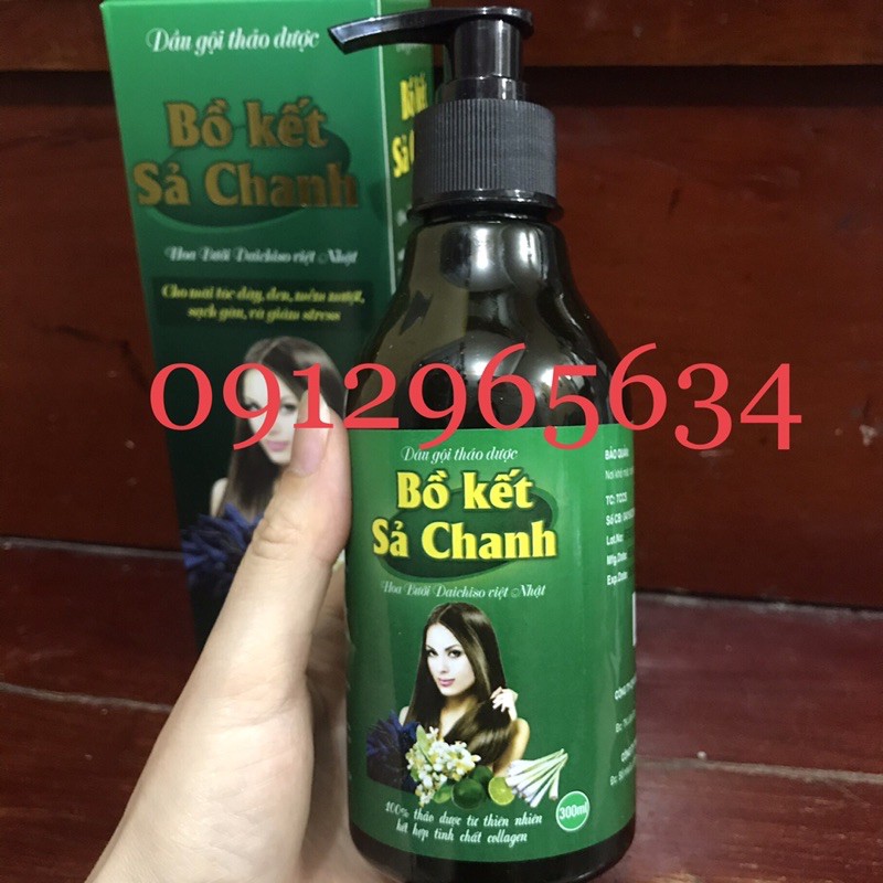 Dầu gội thảo dược Bồ kết sả chanh sạch gàu, ngăn ngừa rụng tóc hiệu quả
