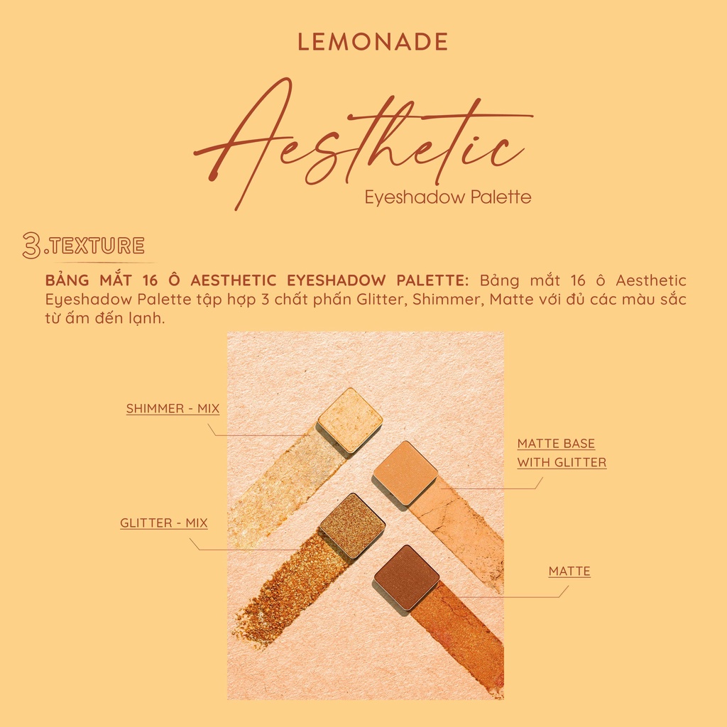Combo Lemonade Bảng phấn mắt Aesthetic Eyeshadow Palette và Bút kẻ mắt SuperNatural Eyeliner