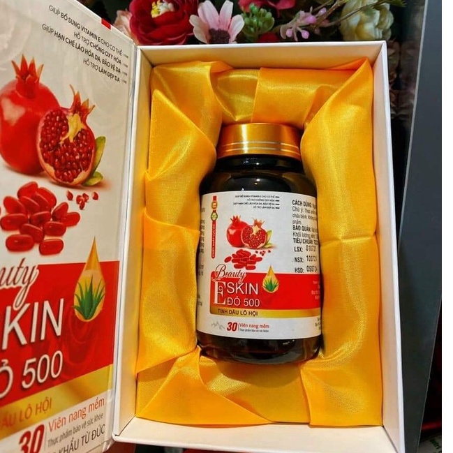 Lọ 30 viên Vitamin E đỏ 500mg đẹp da Beauty Skin