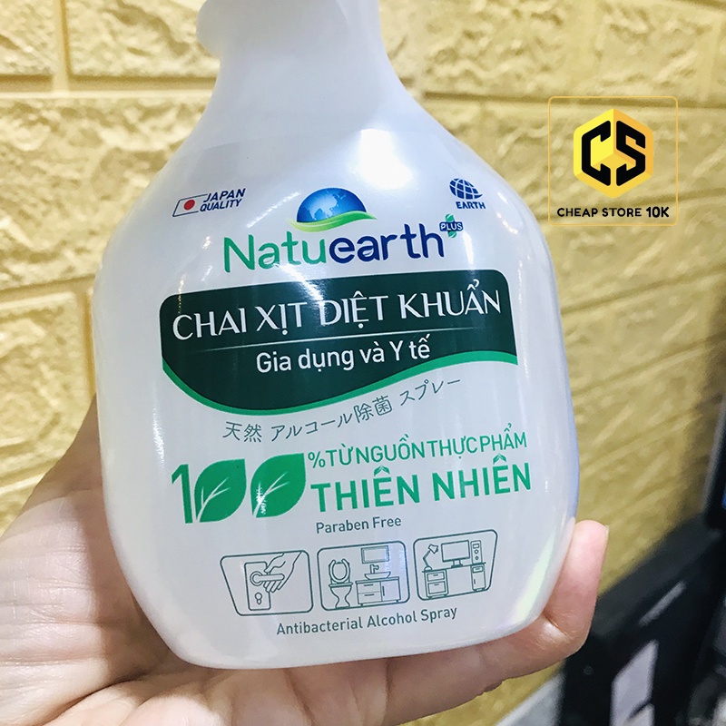 Chai xịt diệt khuẩn Natuearth, cheapstore10k, cheapstore