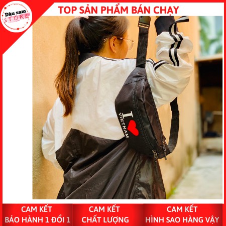 Túi Bao Tử Nữ, Túi đeo chéo, Túi đeo trước ngực mini nữ mùa đá banh tôi yêu Việt Nam  - chống nước - phong cách cá tính