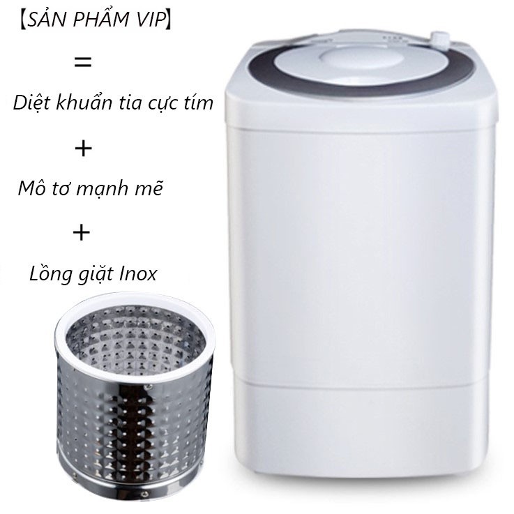 Máy giặt mini 7kg có tia UV diệt khuẩn, tiết kiệm điện nước, bán tự động - Home and Garden