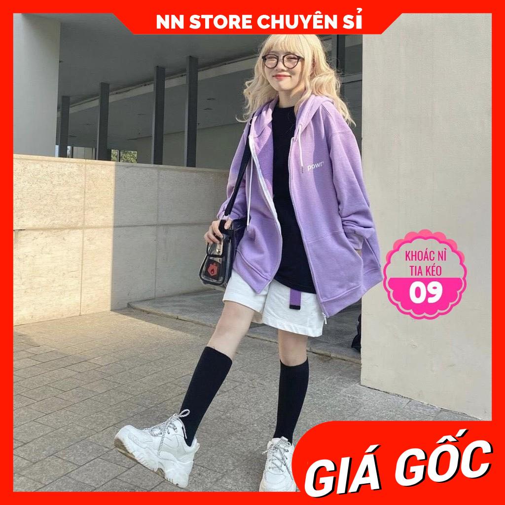 ÁO KHOÁC NỈ SIÊU XINH AKN09 ⚡ẢNH THẬT⚡ ÁO NỈ DÂY KÉO ⚡ ÁO KHOÁC IN CHỮ