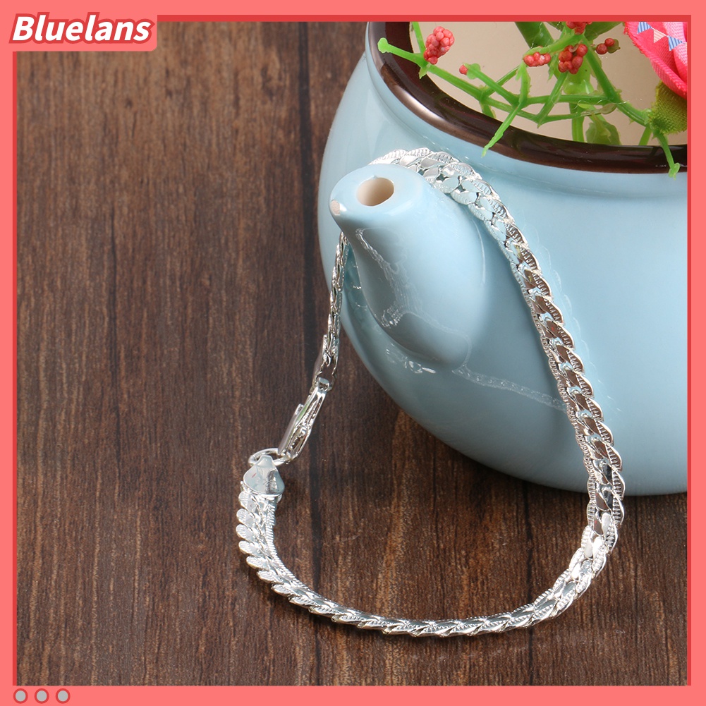 Vòng Tay Mạ Bạc Kiểu Dáng Đơn Giản Thời Trang Cho Nam