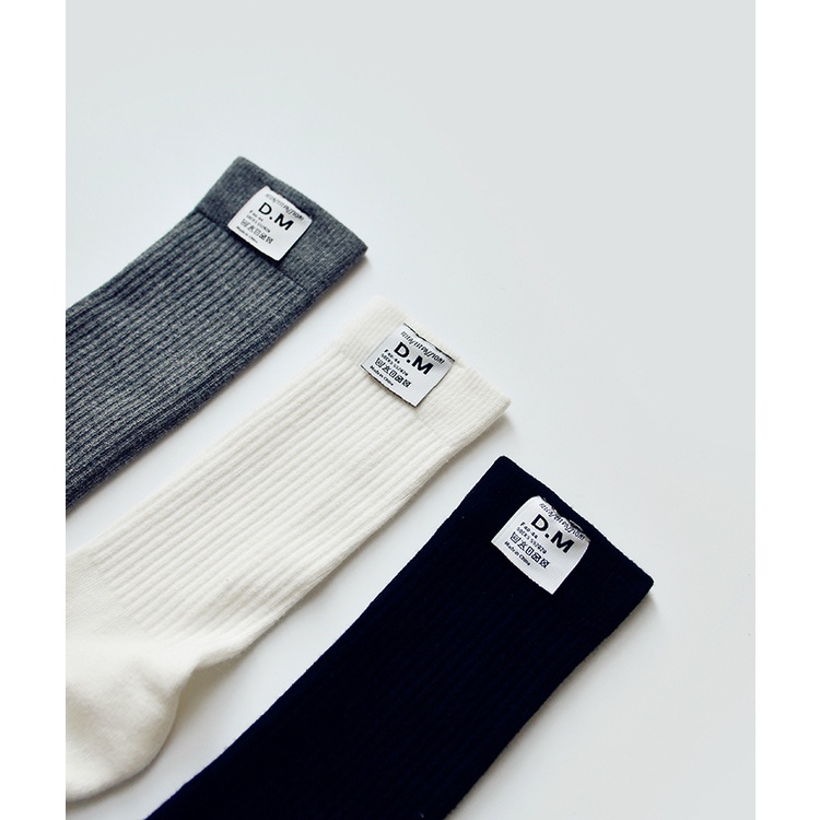 Tất thể thao D.M cao cổ Basic White/Black/Gray