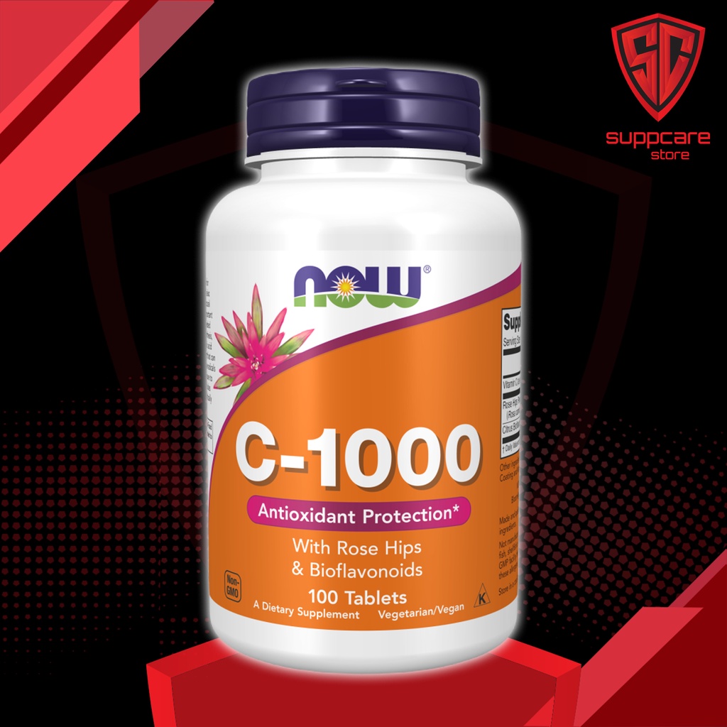 VITAMIN C | Now Vitamin C1000 with Rose Hips Nhập Mỹ - Tăng Đề Kháng [100 - 250 viên] - Chính Hãng