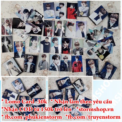 Lomo card BTS -30 hình kích thước 5,8cmx8,8cm .Combo 2 hộp--Nhận làm theo yêu cầu