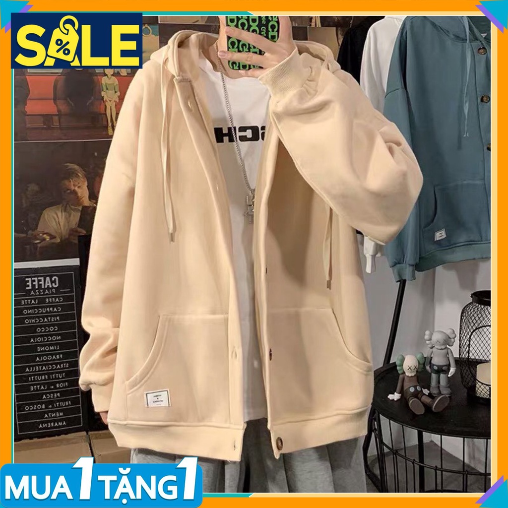 Áo Khoác Nỉ Nam Nữ Form Rộng Unisex Phong Cách Hàn Quốc Hót Trend