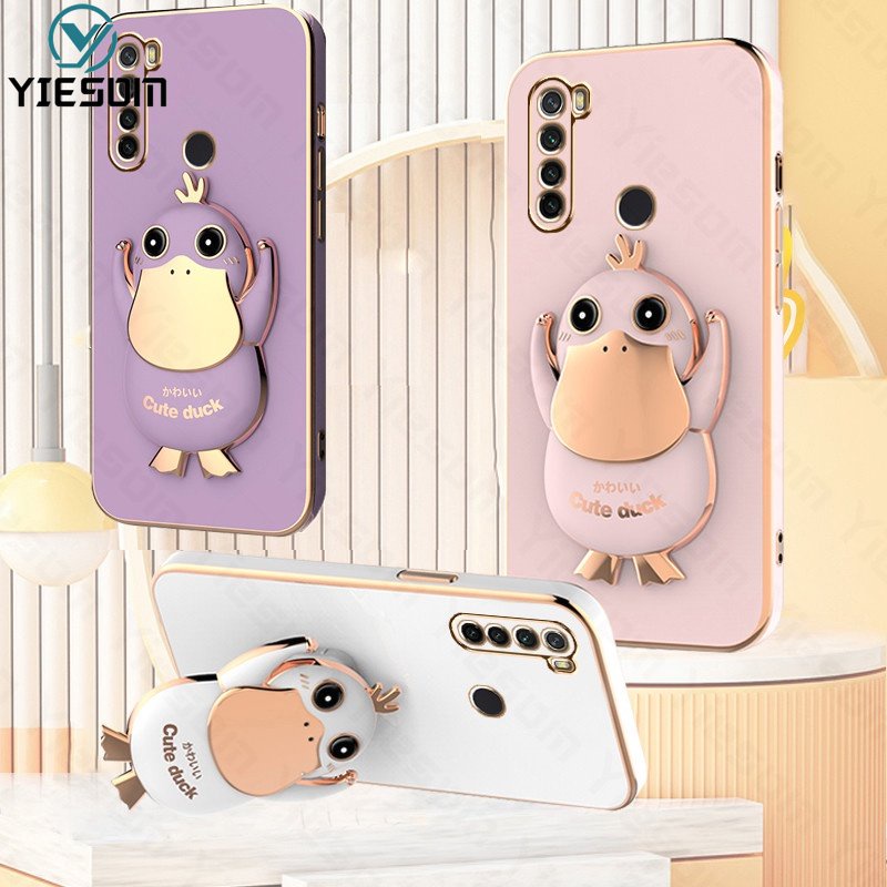 Ốp Điện Thoại Silicon Mềm Chống Sốc Có Giá Đỡ Hình Chú Vịt Dễ Thương Cho Xiaomi Redmi Note 8 8T 7 5 Pro Redmi 7 5 Plus