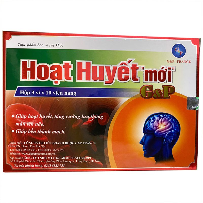Hoạt huyết mới  - Hoạt huyết dưỡng não, giúp tăng cường tuần hoàn máu lên não