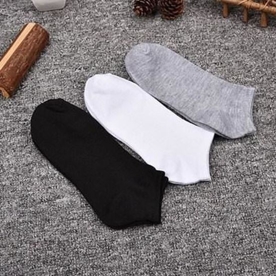 Bộ 03 đôi vớ nam ngắn DTonline (trắng đen xám)